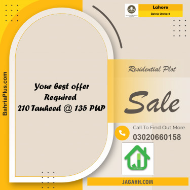 Residential Plot for Sale in Sector F - Tauheed Block -  Bahria Town, Lahore - (BP-162396)