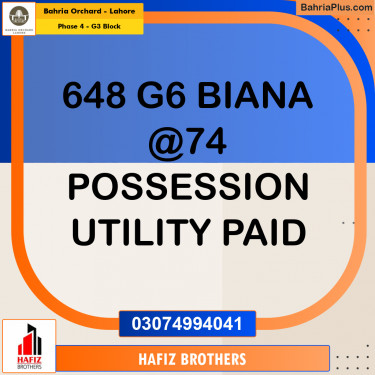 Residential Plot for Sale in Phase 4 - G3 Block -  Bahria Orchard, Lahore - (BP-162460)