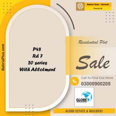 Residential Plot for Sale in Precinct 48 -  Bahria Town, Karachi - (BP-162524)