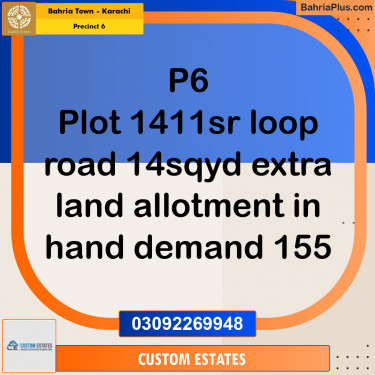 250 Sq. Yards Residential Plot for Sale in Precinct 6 -  Bahria Town, Karachi - (BP-162546)