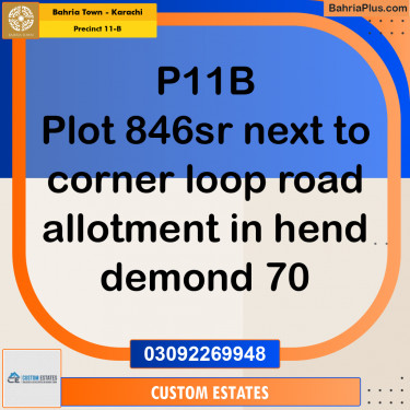 Residential Plot for Sale in Precinct 11-B -  Bahria Town, Karachi - (BP-162603)