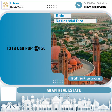 Residential Plot for Sale in Overseas B -  Bahria Town, Lahore - (BP-162632)