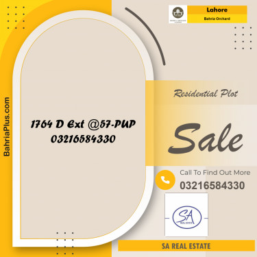 Residential Plot for Sale in Phase 2 - D Block -  Bahria Orchard, Lahore - (BP-162661)
