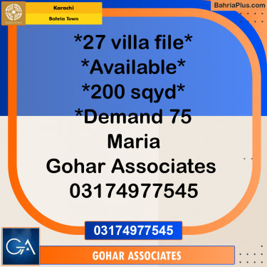 Residential Plot for Sale in Precinct 27 -  Bahria Town, Karachi - (BP-162675)