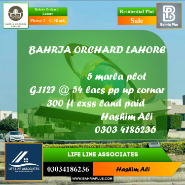 Residential Plot for Sale in Phase 2 - G Block -  Bahria Orchard, Lahore - (BP-162679)