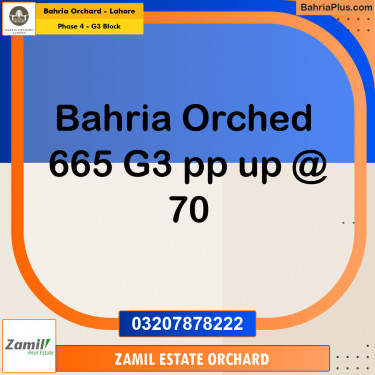 Residential Plot for Sale in Phase 4 - G3 Block -  Bahria Orchard, Lahore - (BP-162681)