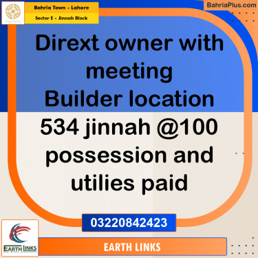 Residential Plot for Sale in Sector E - Jinnah Block -  Bahria Town, Lahore - (BP-162684)