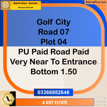 500 Sq. Yards Residential Plot for Sale in Precinct 20 Golf -  Bahria Town, Karachi - (BP-162776)