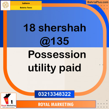 Residential Plot for Sale in Sector F - Shershah Block -  Bahria Town, Lahore - (BP-162792)