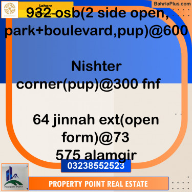 Residential Plot for Sale in Overseas B -  Bahria Town, Lahore - (BP-162926)