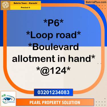 250 Sq. Yards Residential Plot for Sale in Precinct 6 -  Bahria Town, Karachi - (BP-162944)