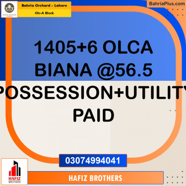 Residential Plot for Sale in OLC-A Block -  Bahria Orchard, Lahore - (BP-162978)