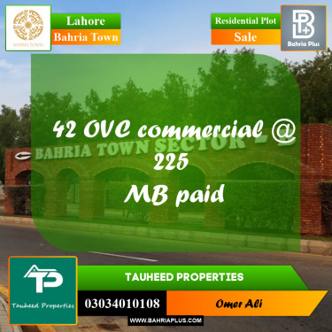 Residential Plot for Sale in Overseas C Commercial -  Bahria Town, Lahore - (BP-162994)