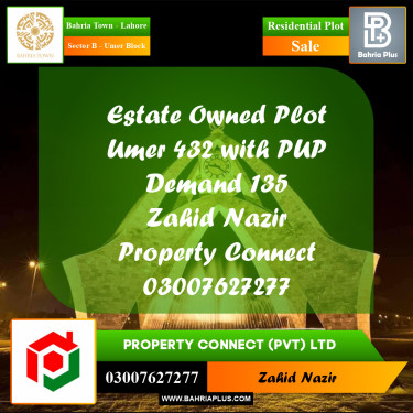 Residential Plot for Sale in Sector B - Umer Block -  Bahria Town, Lahore - (BP-163057)