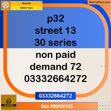 250 Sq. Yards Residential Plot for Sale in Precinct 32 -  Bahria Town, Karachi - (BP-163066)