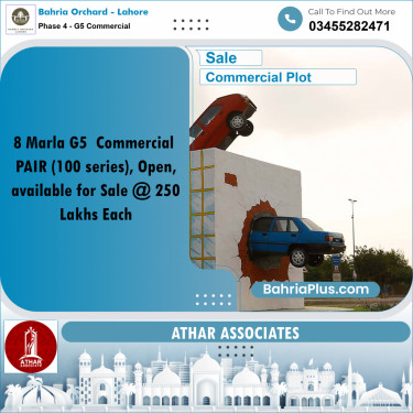 Commercial Plot for Sale in Phase 4 - G5 Commercial -  Bahria Orchard, Lahore - (BP-163105)