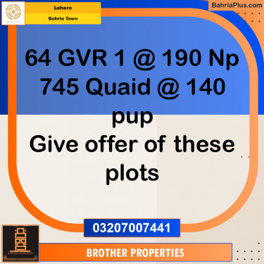 Residential Plot for Sale in Golf Phase 1 -  Bahria Town, Lahore - (BP-163158)