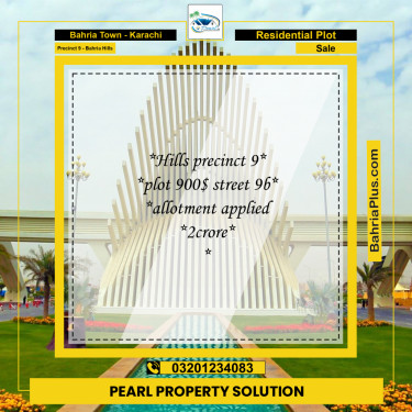 Residential Plot for Sale in Precinct 9 - Bahria Hills -  Bahria Town, Karachi - (BP-163164)