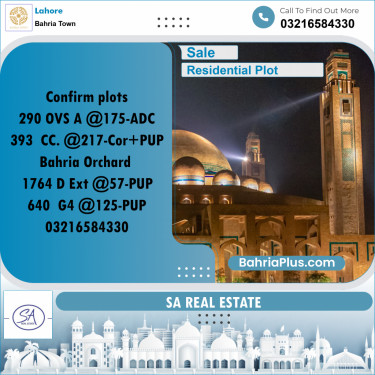 Residential Plot for Sale in Overseas A -  Bahria Town, Lahore - (BP-163186)