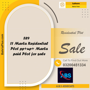 Residential Plot for Sale in Bahria Town, Lahore - (BP-163255)