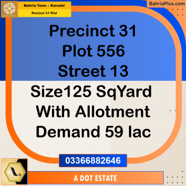 Residential Plot for Sale in Precinct 31 Plot -  Bahria Town, Karachi - (BP-163308)