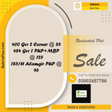 Residential Plot for Sale in Golf Phase 2 -  Bahria Town, Lahore - (BP-163450)