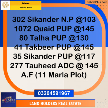 Residential Plot for Sale in Sector F - Sikander Block -  Bahria Town, Lahore - (BP-163550)