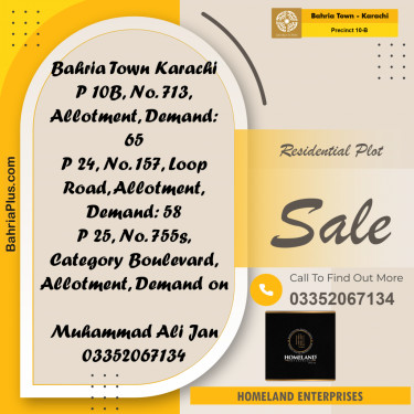 125 Sq. Yards Residential Plot for Sale in Precinct 10-B -  Bahria Town, Karachi - (BP-163556)