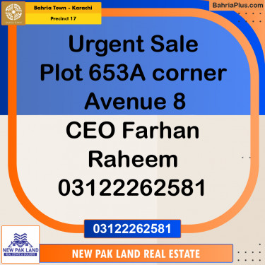 Residential Plot for Sale in Precinct 17 -  Bahria Town, Karachi - (BP-163563)