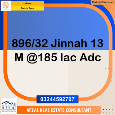 Residential Plot for Sale in Sector E - Jinnah Block -  Bahria Town, Lahore - (BP-163606)