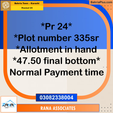 125 Sq. Yards Residential Plot for Sale in Precinct 24 -  Bahria Town, Karachi - (BP-163775)