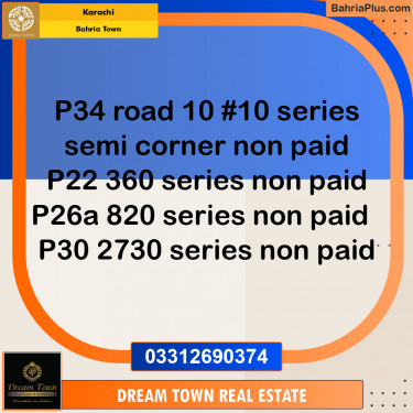 250 Sq. Yards Residential Plot for Sale in Precinct 34 -  Bahria Town, Karachi - (BP-163812)