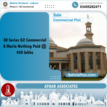 Commercial Plot for Sale in Phase 4 - G2 Commercial -  Bahria Orchard, Lahore - (BP-163841)