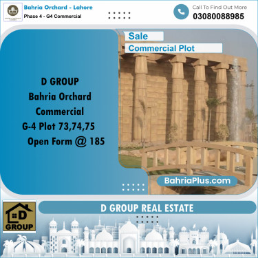 Commercial Plot for Sale in Phase 4 - G4 Commercial -  Bahria Orchard, Lahore - (BP-163851)