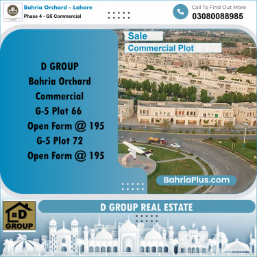 Commercial Plot for Sale in Phase 4 - G5 Commercial -  Bahria Orchard, Lahore - (BP-163859)