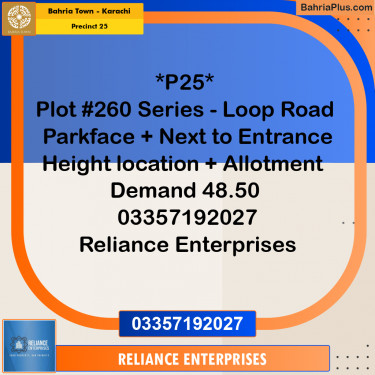 125 Sq. Yards Residential Plot for Sale in Precinct 25 -  Bahria Town, Karachi - (BP-163924)