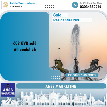 Residential Plot for Sale in Golf Phase 1 -  Bahria Town, Lahore - (BP-163981)