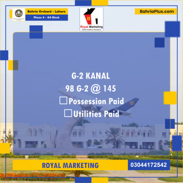 Residential Plot for Sale in Phase 4 - G4 Block -  Bahria Orchard, Lahore - (BP-164011)