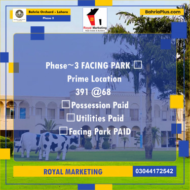 Residential Plot for Sale in Phase 3 -  Bahria Orchard, Lahore - (BP-164021)