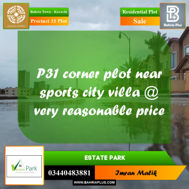 Residential Plot for Sale in Precinct 31 Plot -  Bahria Town, Karachi - (BP-164133)