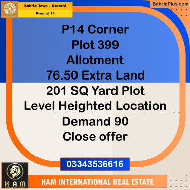 125 Sq. Yards Residential Plot for Sale in Precinct 14 -  Bahria Town, Karachi - (BP-164416)