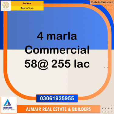 Commercial Plot for Sale in Bahria Town, Lahore - (BP-164485)