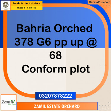 Residential Plot for Sale in Phase 4 - G6 Block -  Bahria Orchard, Lahore - (BP-164550)