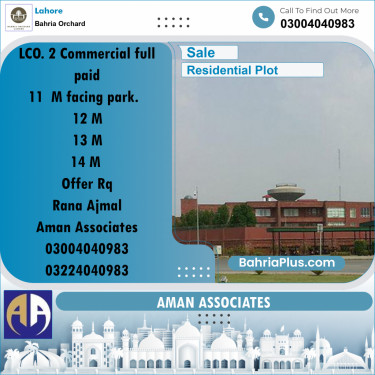 Residential Plot for Sale in Bahria Orchard, Lahore - (BP-164652)