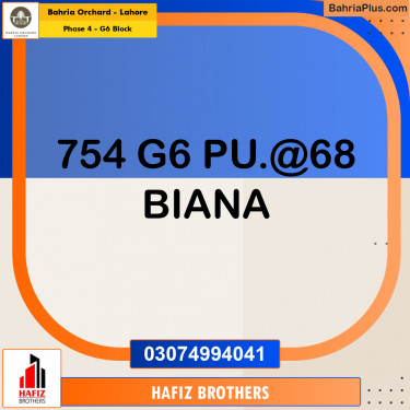 Residential Plot for Sale in Phase 4 - G6 Block -  Bahria Orchard, Lahore - (BP-164665)