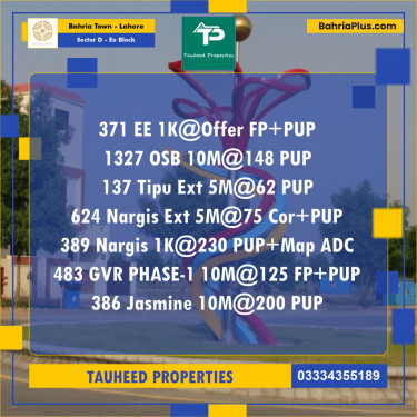 Residential Plot for Sale in Sector D - EE Block -  Bahria Town, Lahore - (BP-164670)
