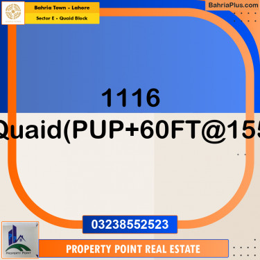 Residential Plot for Sale in Sector E - Quaid Block -  Bahria Town, Lahore - (BP-164703)