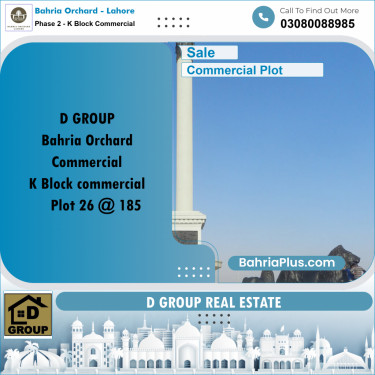 Commercial Plot for Sale in Phase 2 - K Block Commercial -  Bahria Orchard, Lahore - (BP-164747)