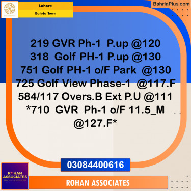 Residential Plot for Sale in Golf Phase 1 -  Bahria Town, Lahore - (BP-164751)