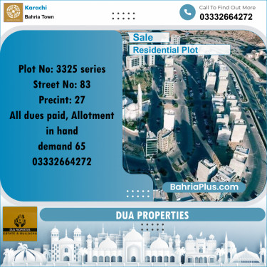 Residential Plot for Sale in Precinct 27 -  Bahria Town, Karachi - (BP-164754)